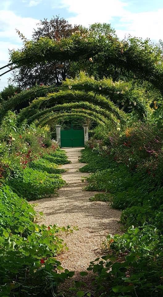 Monet's famous arch trellis in Giverny France