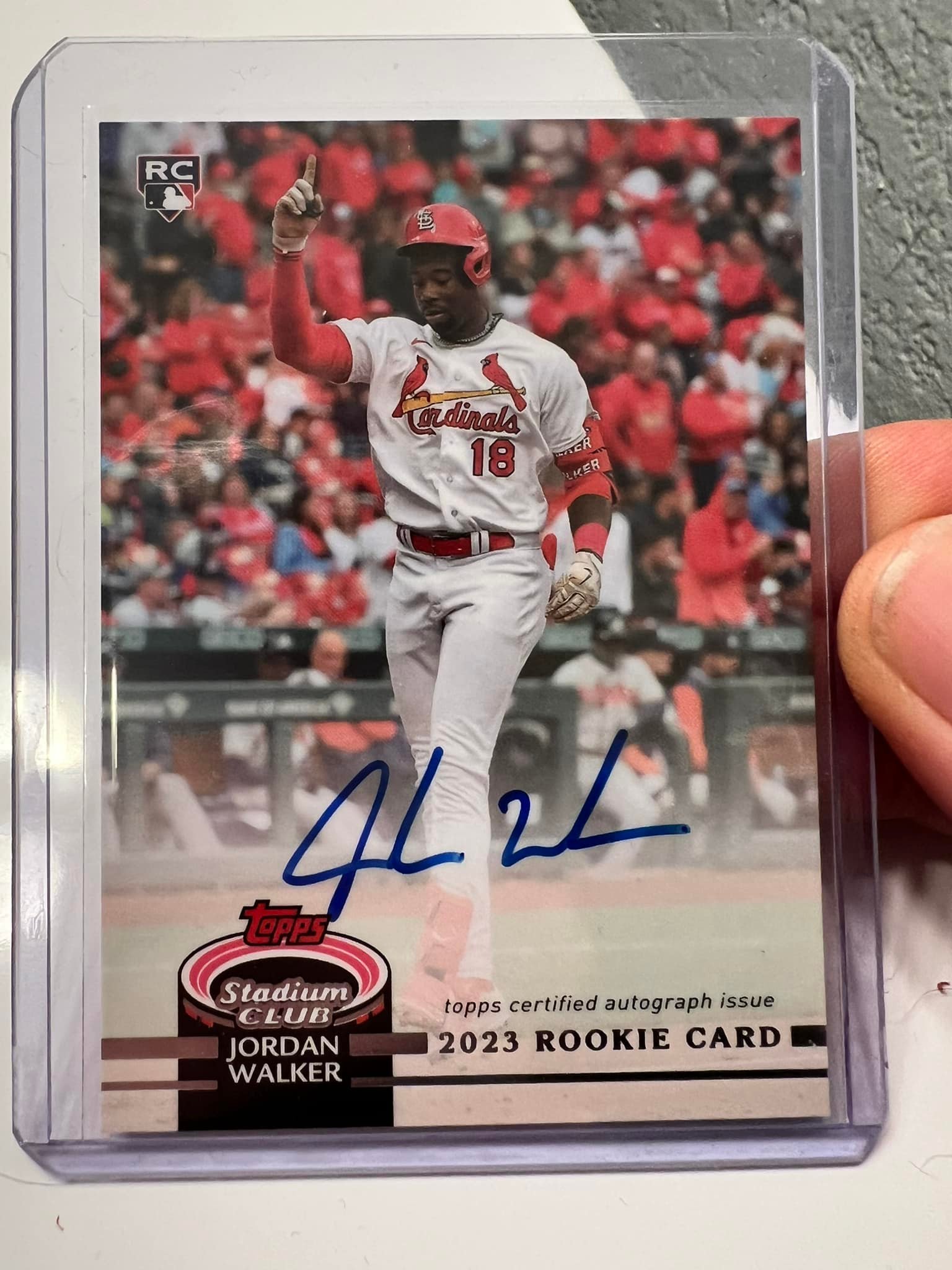 Rare 2023 Topps Stadium Club Jordan Walker Rookie Auto Card Pull