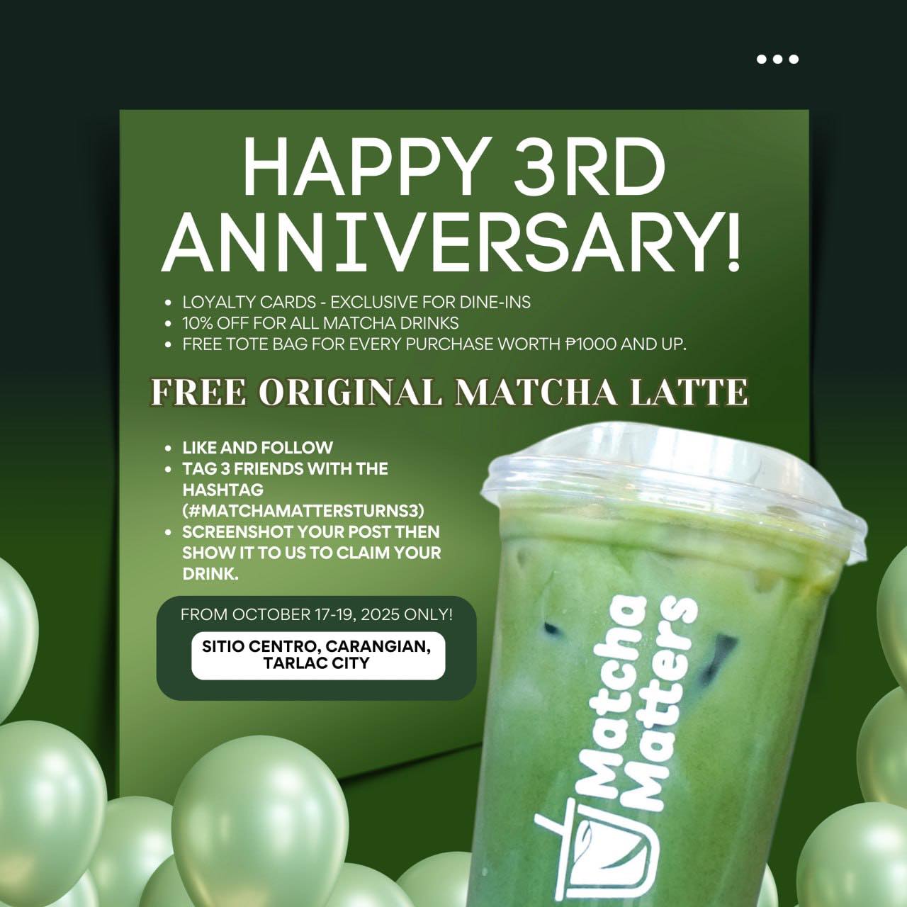 Matcha Matters - 🎉 MATCHA MATTERS TURNS 3! 💚 Three years... | Facebook
