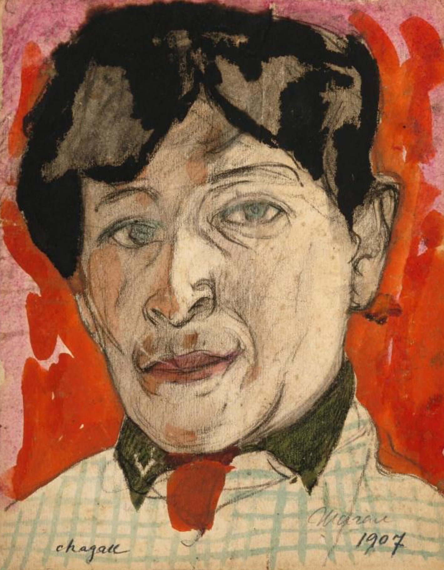 Chagall self-portrait with palette painting