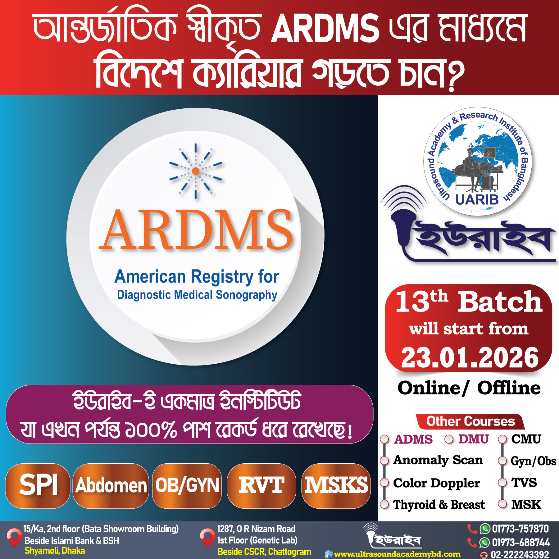 Ultrasound Academy & Research Institute of Bangladesh-ইউরাইব | Dhaka