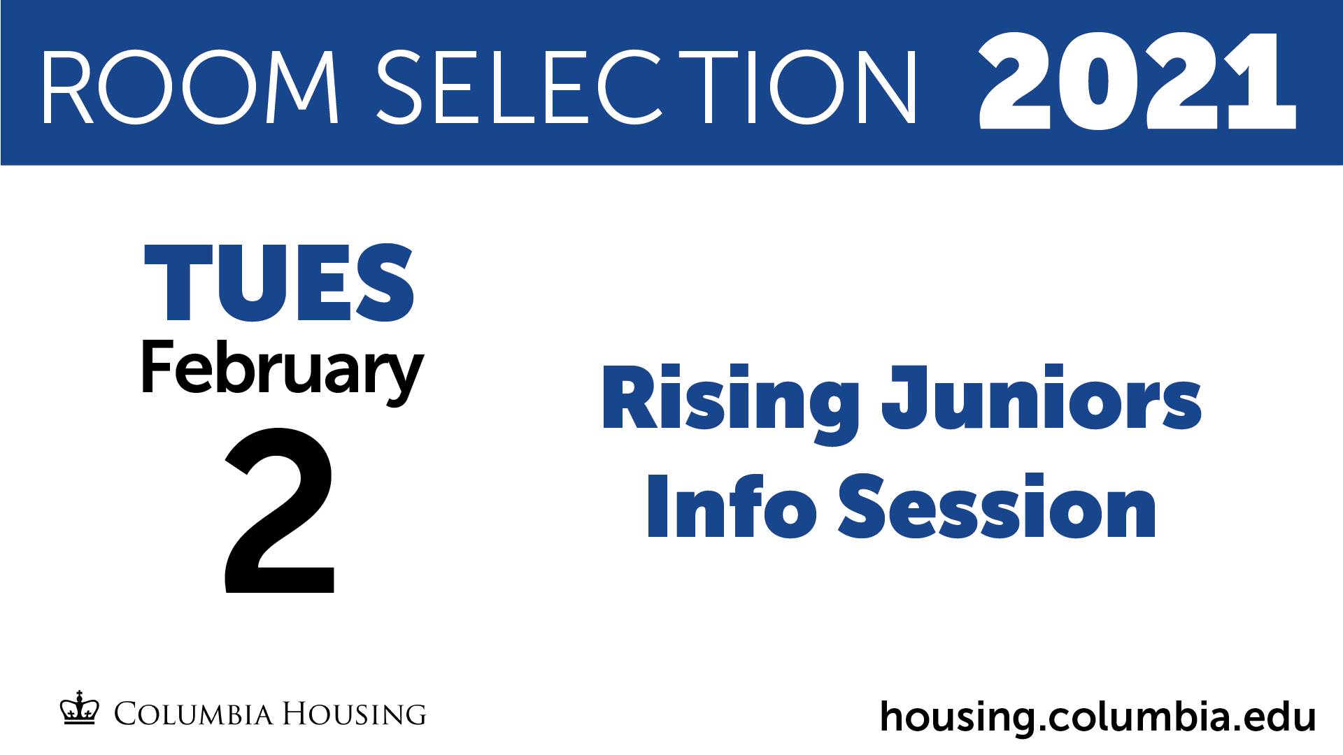 Room Selection Info Session for Rising Juniors