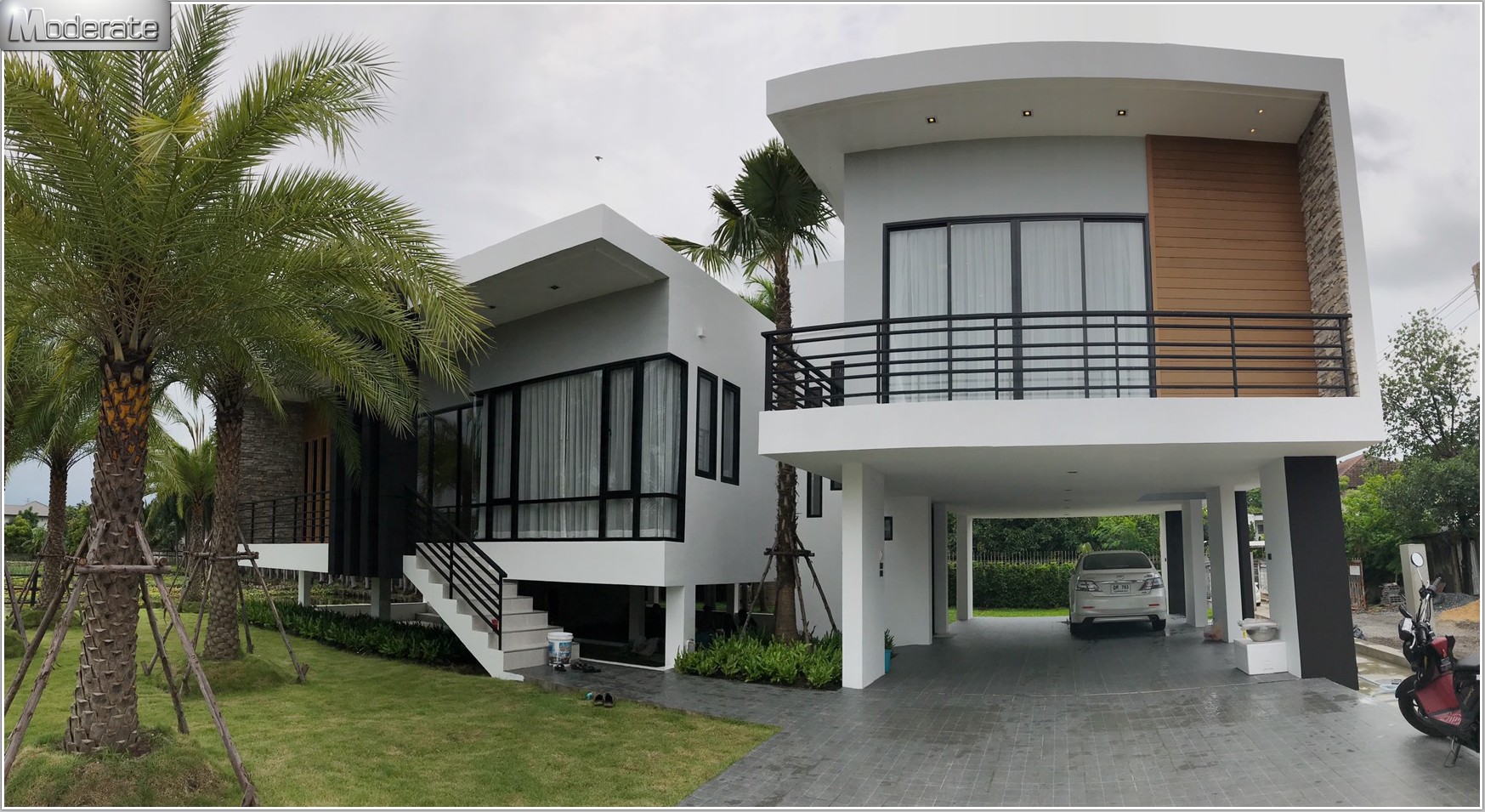 แบบบ้านโมเดิร์น Modern-บ้านป่าตาลโมเดอเรท