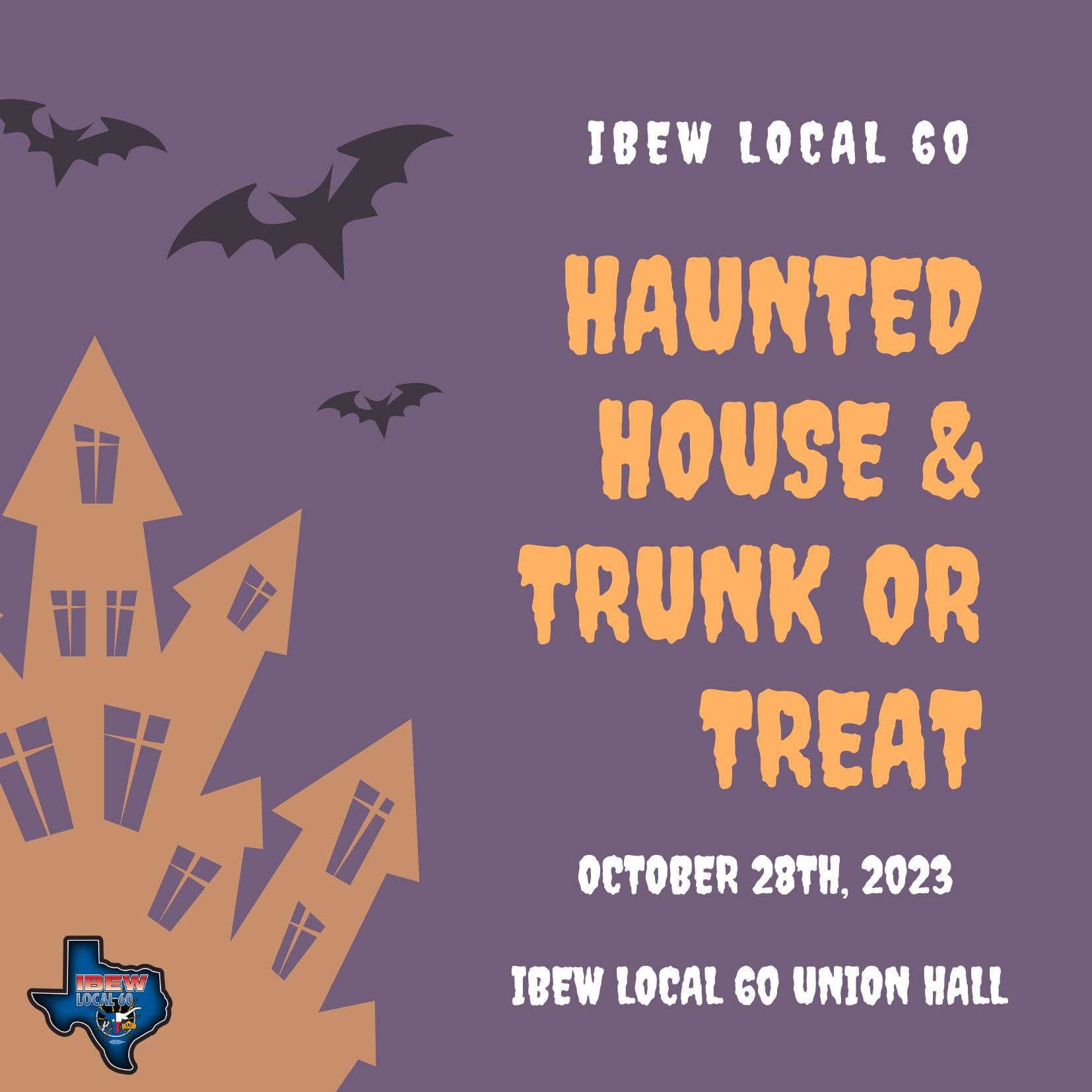 IBEW Local 60 - SAVE THE DATE! The Haunted House and... | Facebook