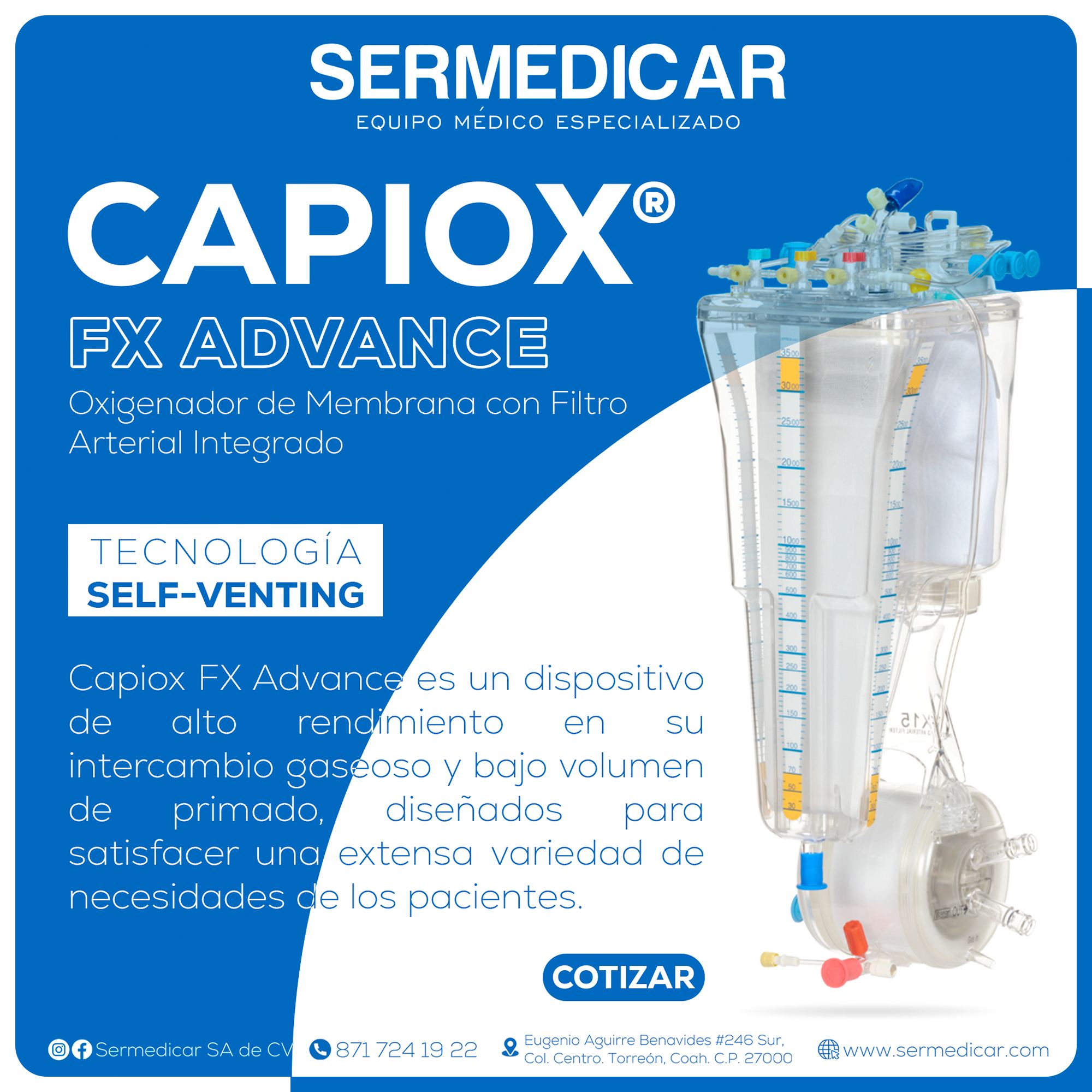 🔵 Oxigenador CAPIOX Advance 📌 El... - Sermedicar SA de CV | Facebook
