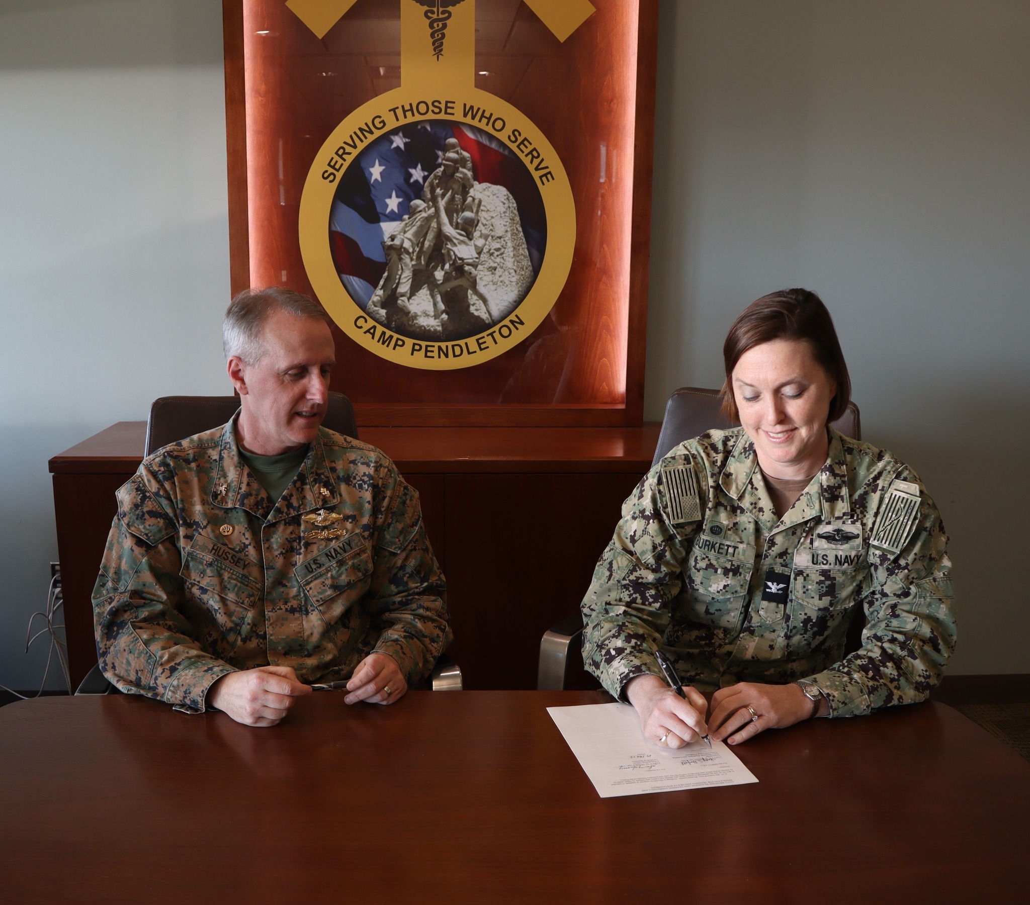 CAPT Sean Hussey (left),... - Naval Hospital Camp Pendleton