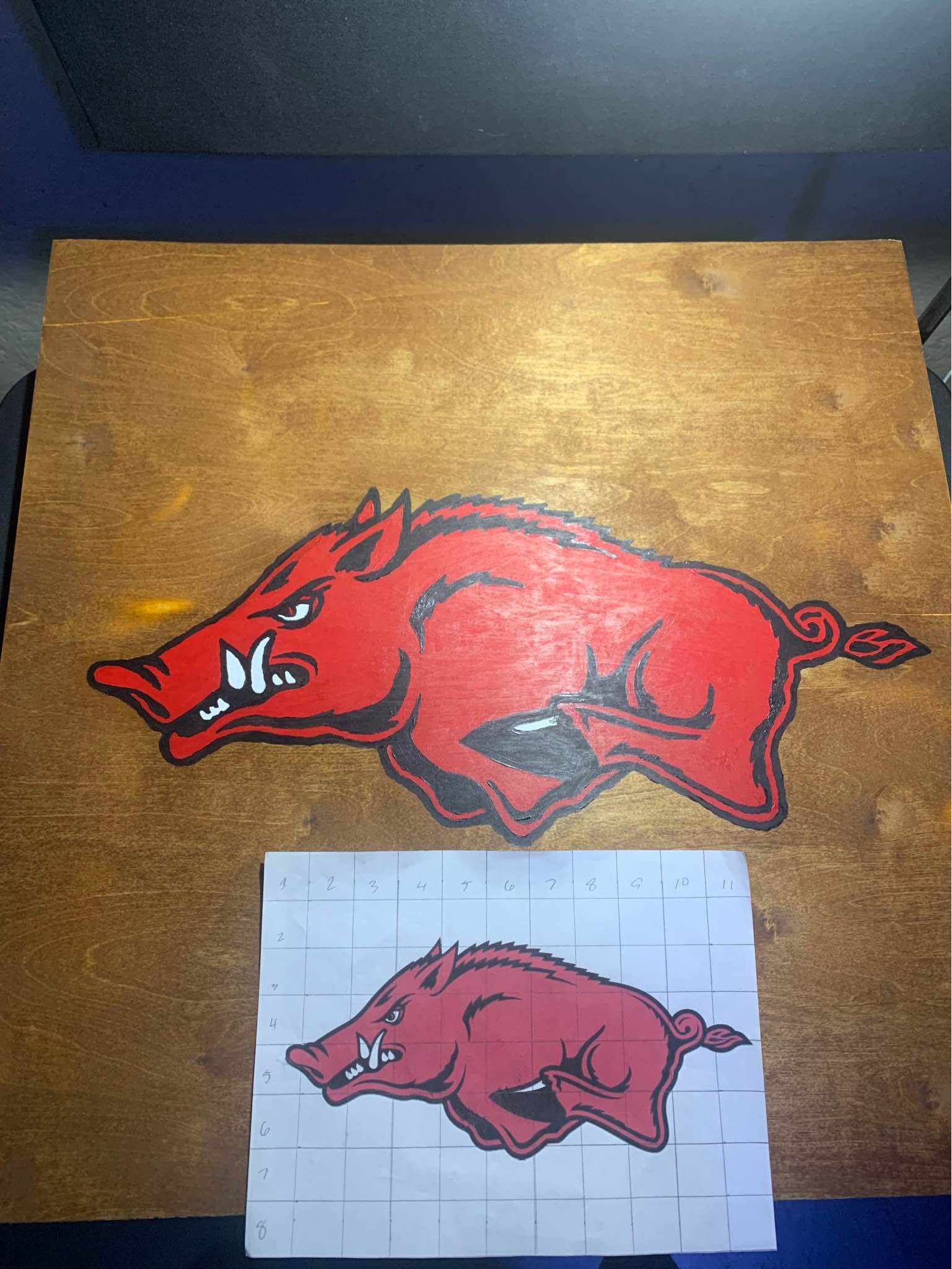 Arkansas Razorbacks Wooden Sign - Plaques & Signs - Holly Grove ...
