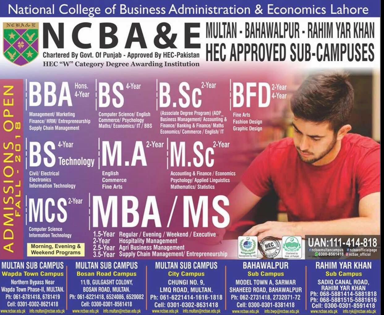 NCBA&E Wapda Town Campus Multan