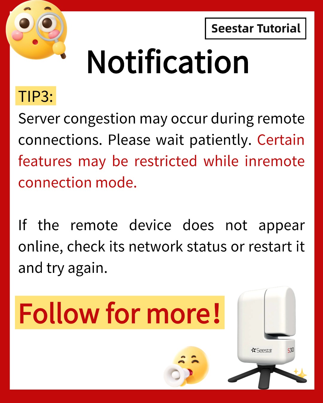 Seestar - 📚 Tutorial Time! Remote control lets you break... | Facebook
