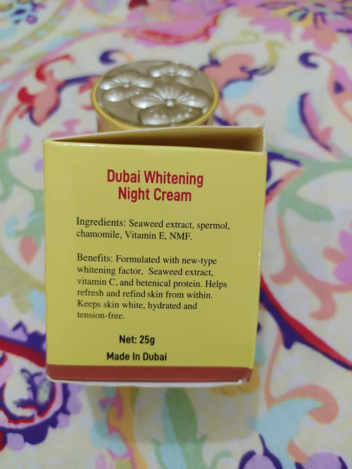 dubai glutathione whitening night cream 