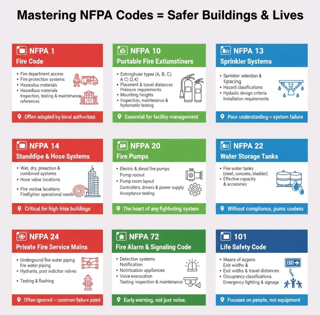 💡 NFPA Codes... - Fire-fighting and Fire Alarm system | Facebook