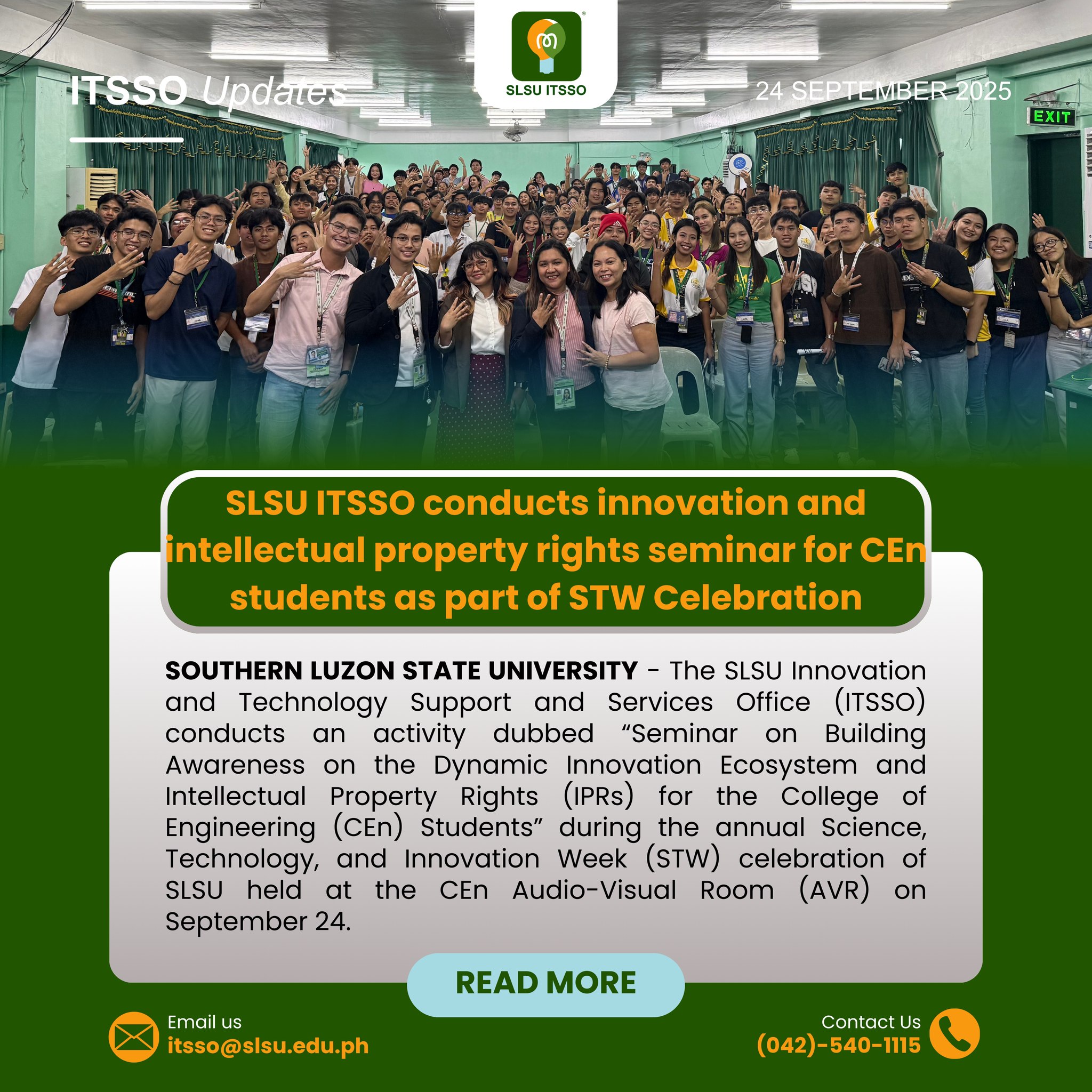 𝗜𝗧𝗦𝗦... - SLSU Innovation & Technology Support Services Office | Facebook