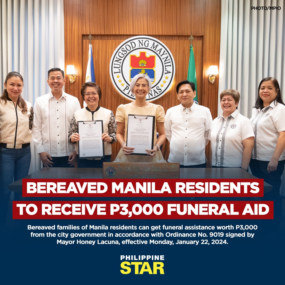 Philippine Star - FUNERAL AID FOR BEREAVED MANILEÑOS The... | Facebook