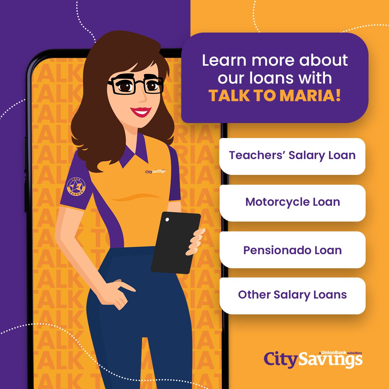 Oh, nakausap mo na ba si Maria today?... - City Savings Bank