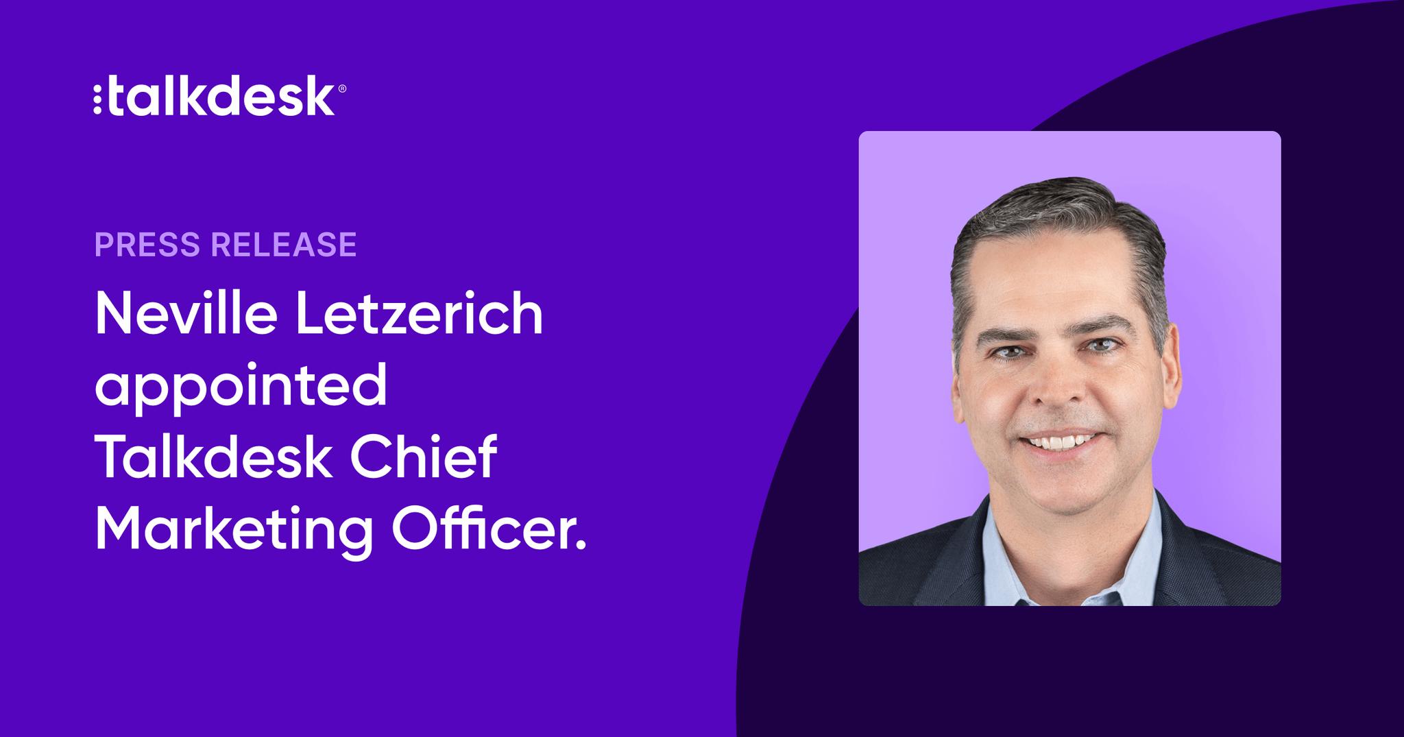 Talkdesk - We are thrilled to welcome Neville Letzerich as... | Facebook