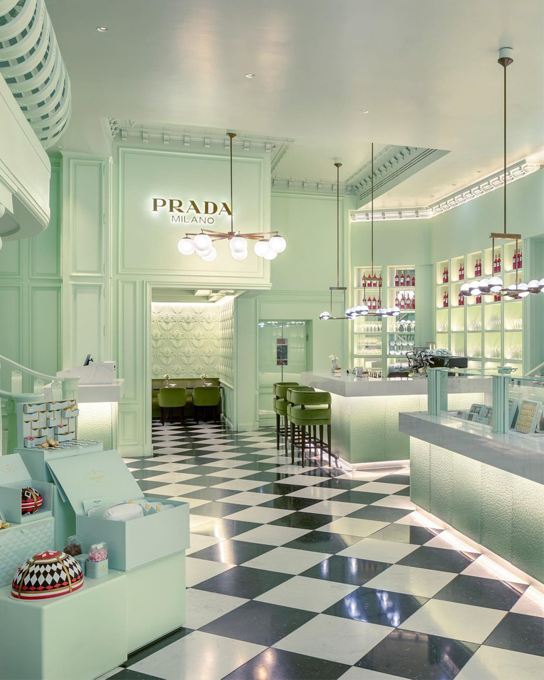 The Prada Caffè elaborates on Prada's legacy of hospitality and