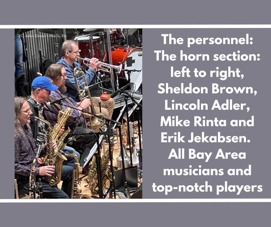 John - The personnel: The horn section: left to right, Sheldon Brown ...