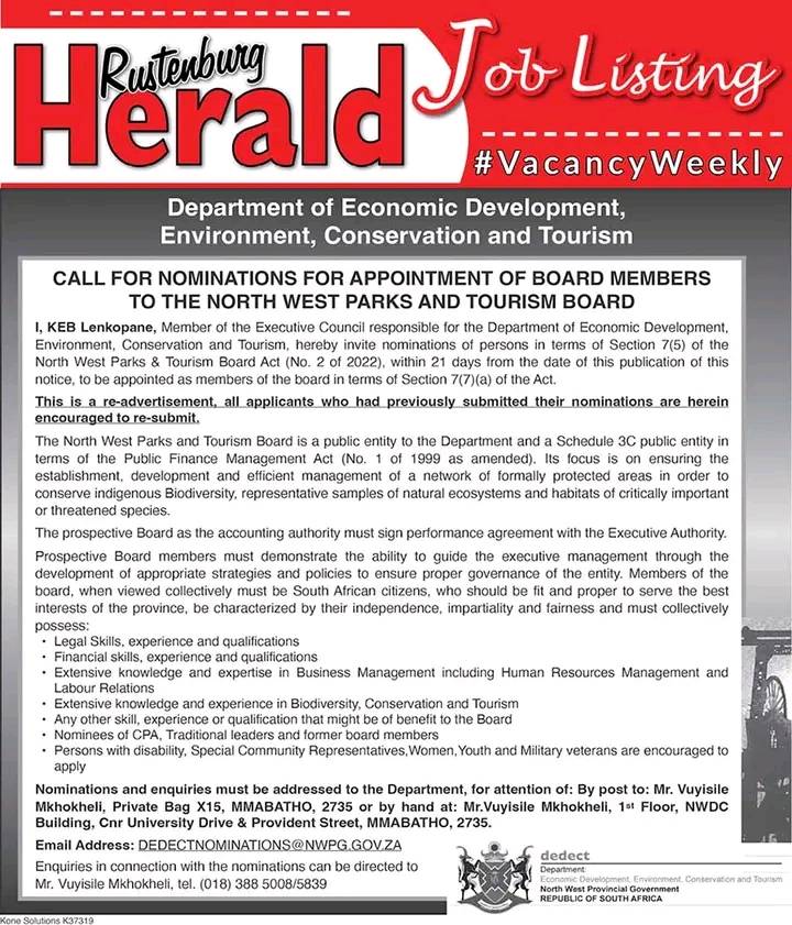 Rustenburg Vacancies... - Rustenburg Vacancies With Kidahz