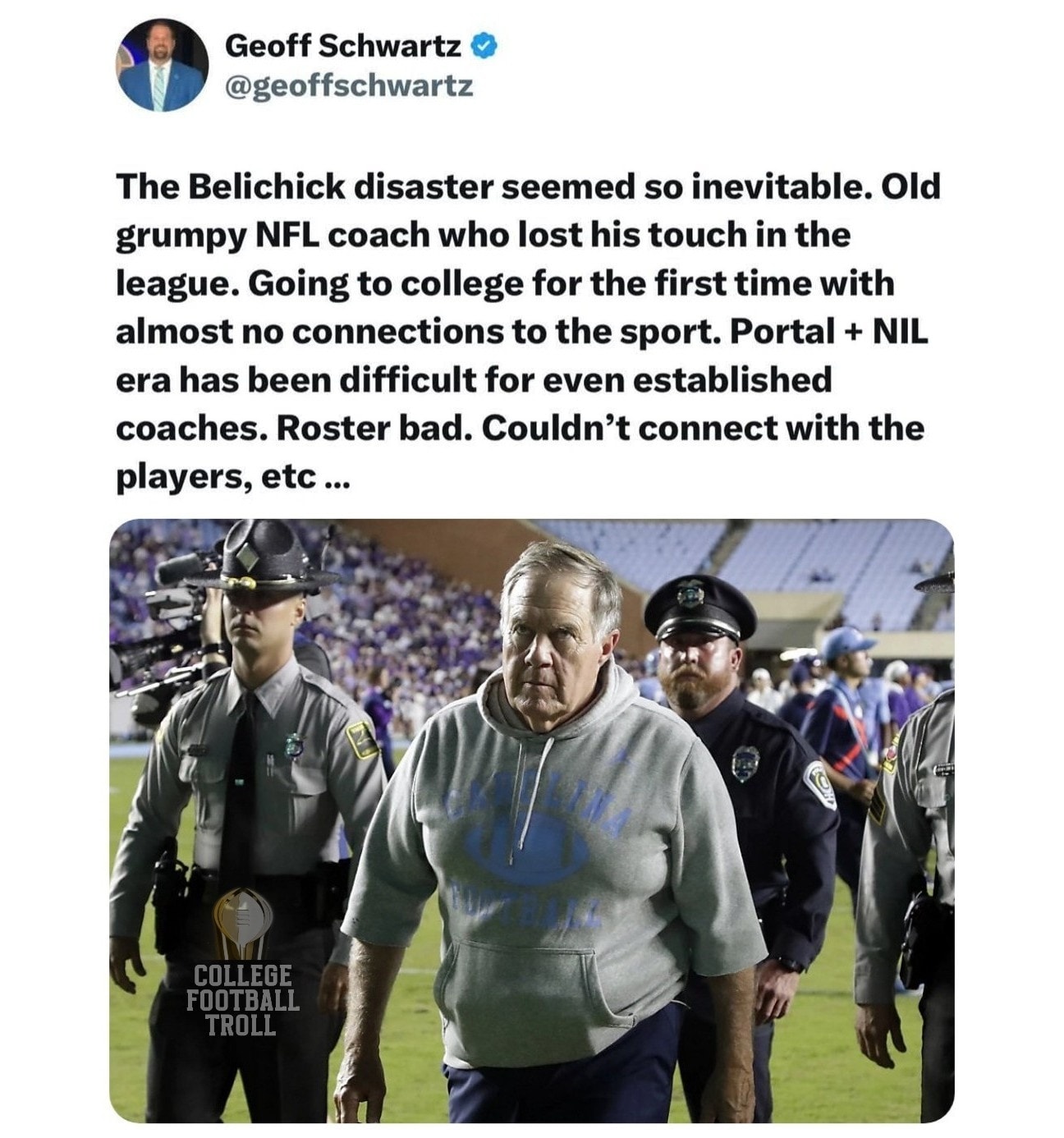 College - The Belichick era was doomed from the start. 🤯 | Facebook