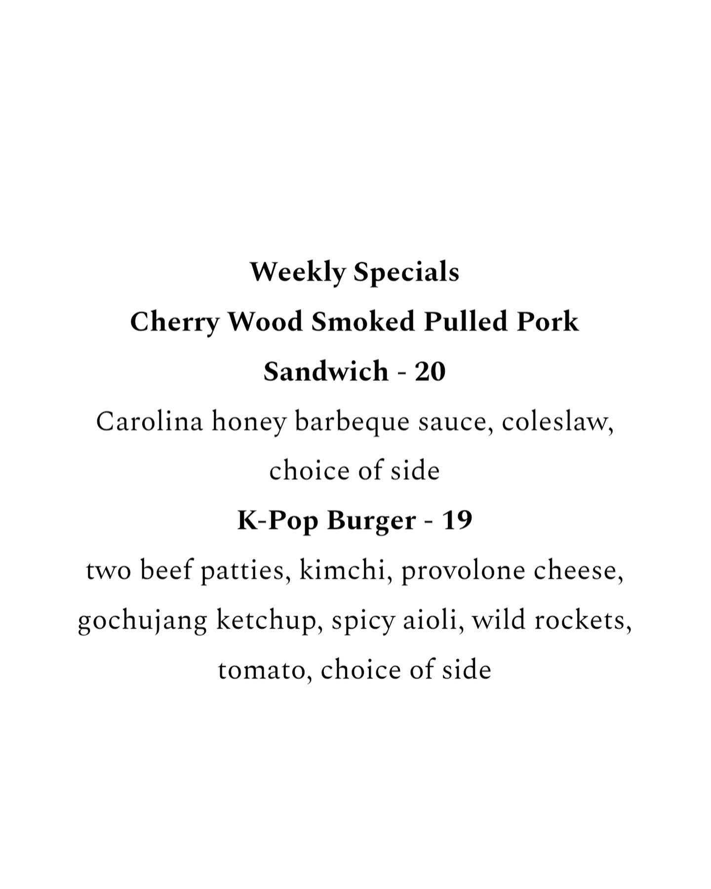 Specials this week! Cherry Wood Smoked... - Red House Renton