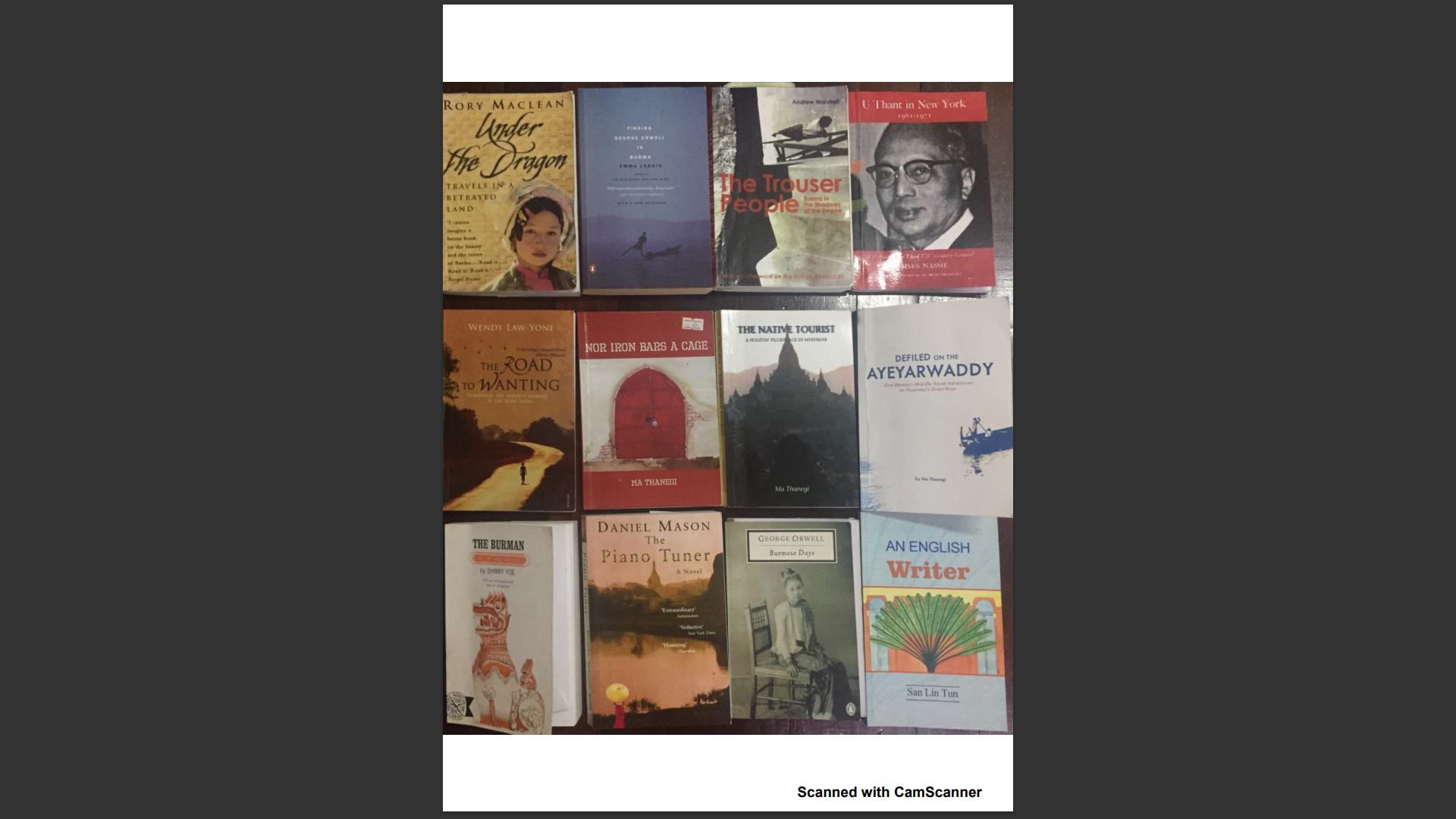 Myanmar book collection from a frequent visitor