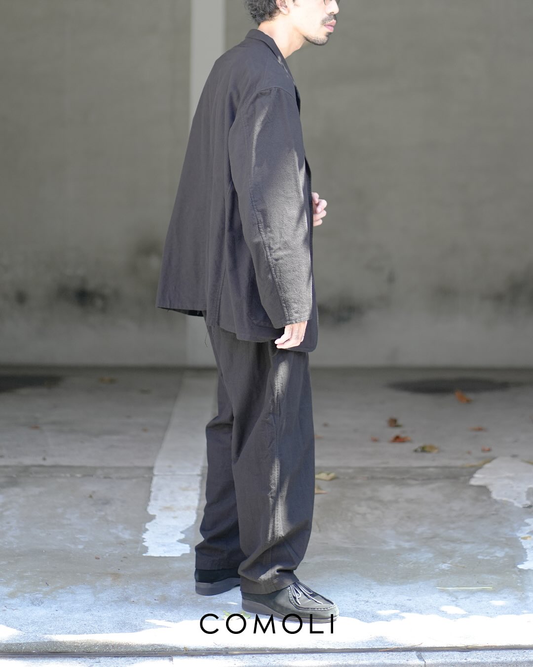 COMOLI “コットンネル ジャケット” lot : C03-01004 color：BLACK