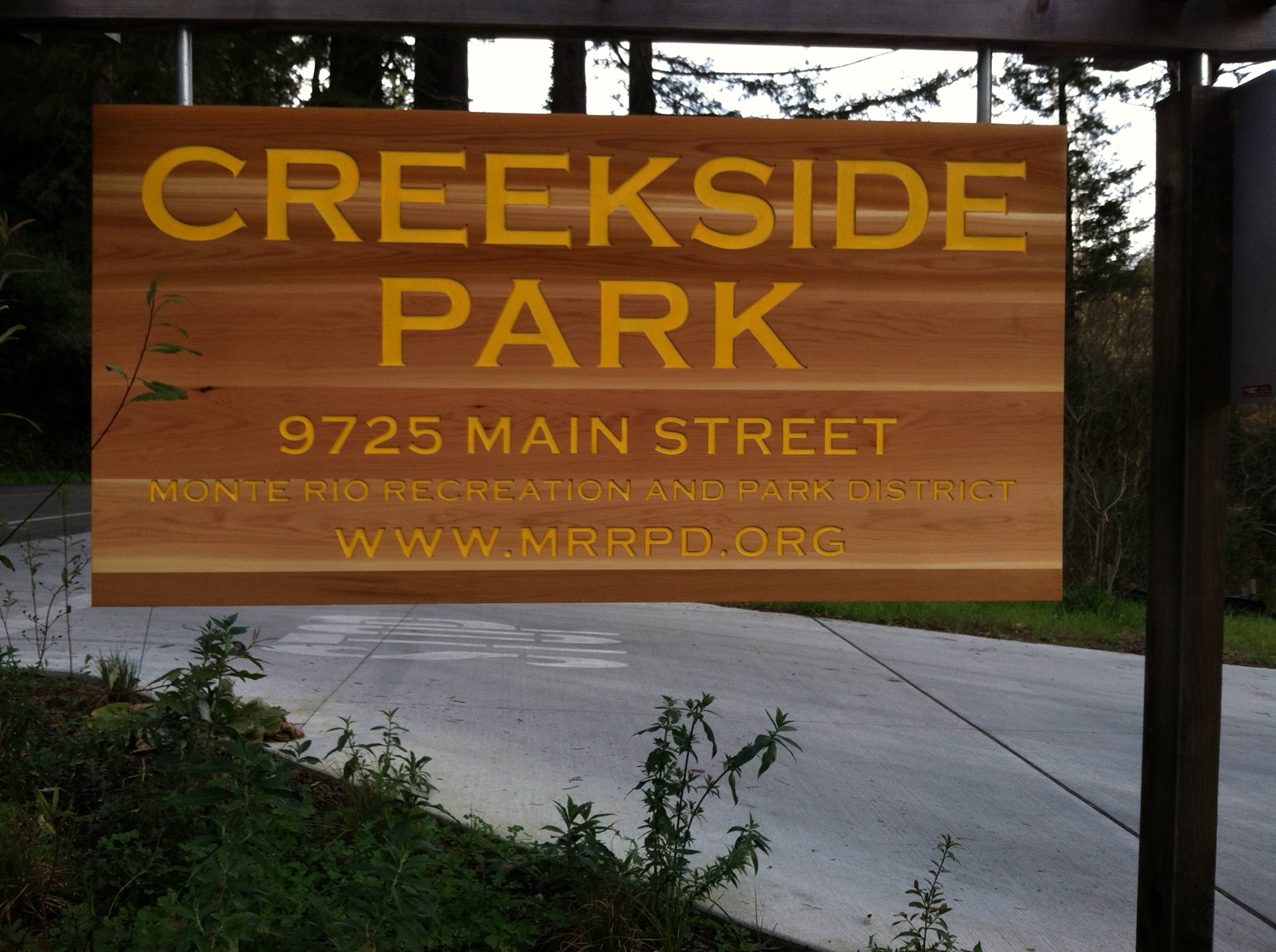 Monte Rio Parks - New signs at Creekside Park! Gorgeous!
