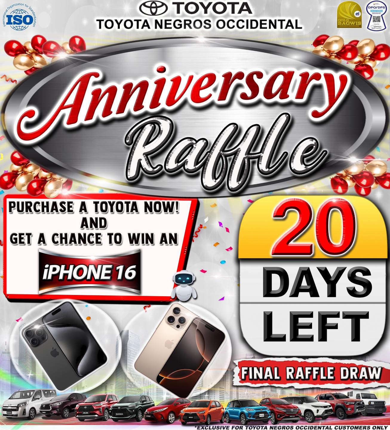 Toyota - 🚨 20 DAYS LEFT! 🚨 THIS IS THE LAST & FINAL RAFFLE DRAW! Who ...