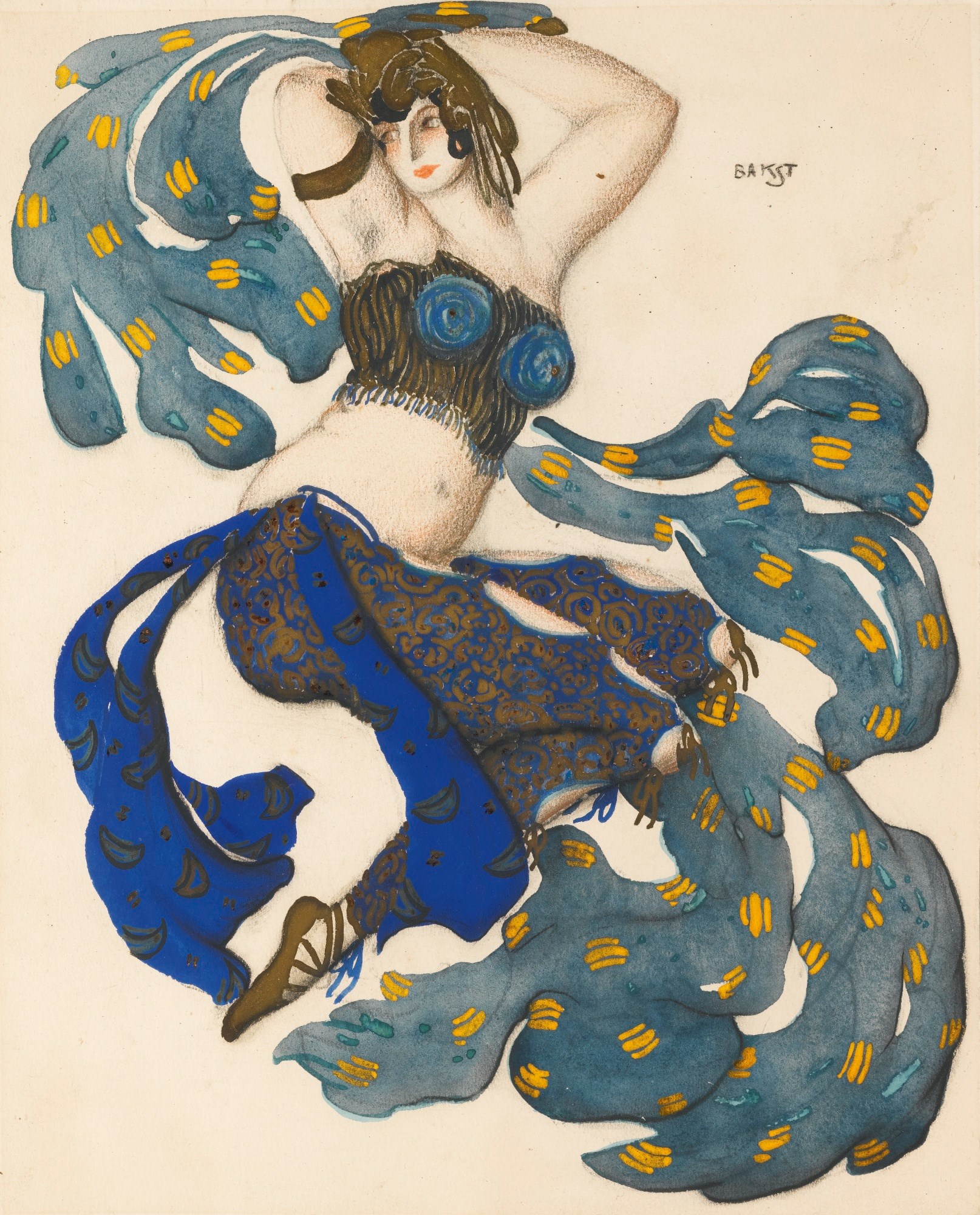 Tableau Imprimé Léon Bakst - Étude De Costume Pour Nijinsky, Prêt à Accrocher, Neuf