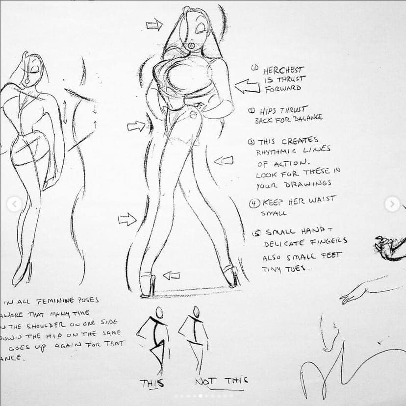 Jessica Rabbit model sheet from... - Traditional Animation | Facebook