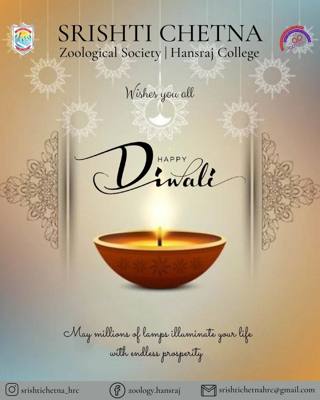 May this Diwali... - Department of Zoology, Hansraj College | Facebook