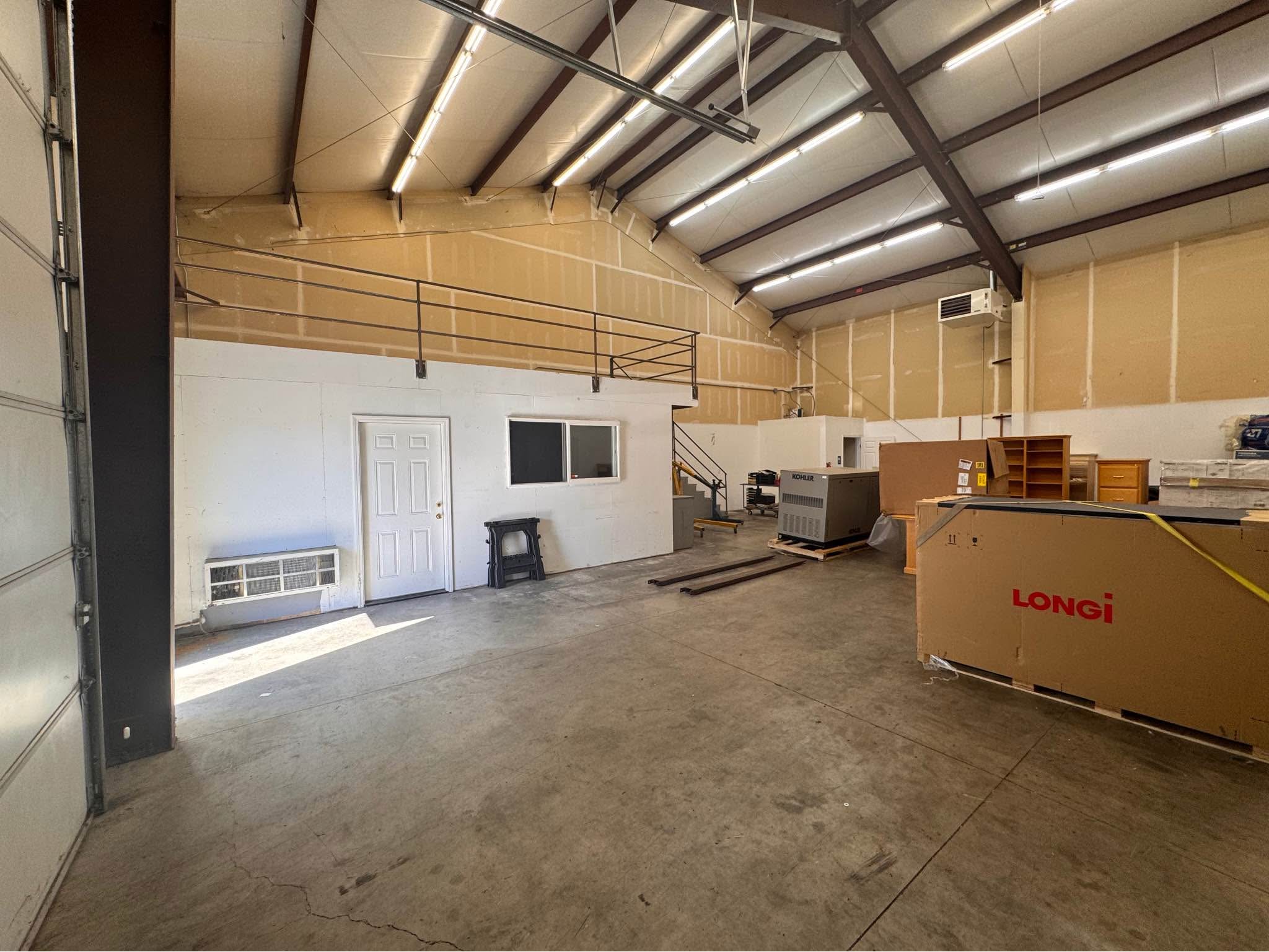 2000 sq ft warehouse and office.