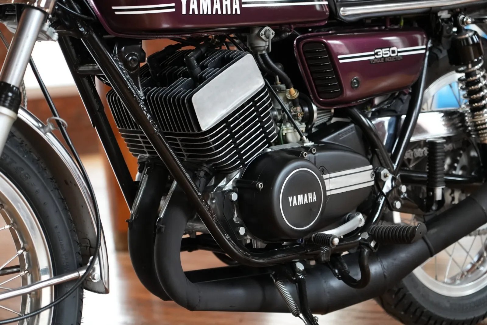 What are the stickers on this vintage Yamaha DG motorcycle?