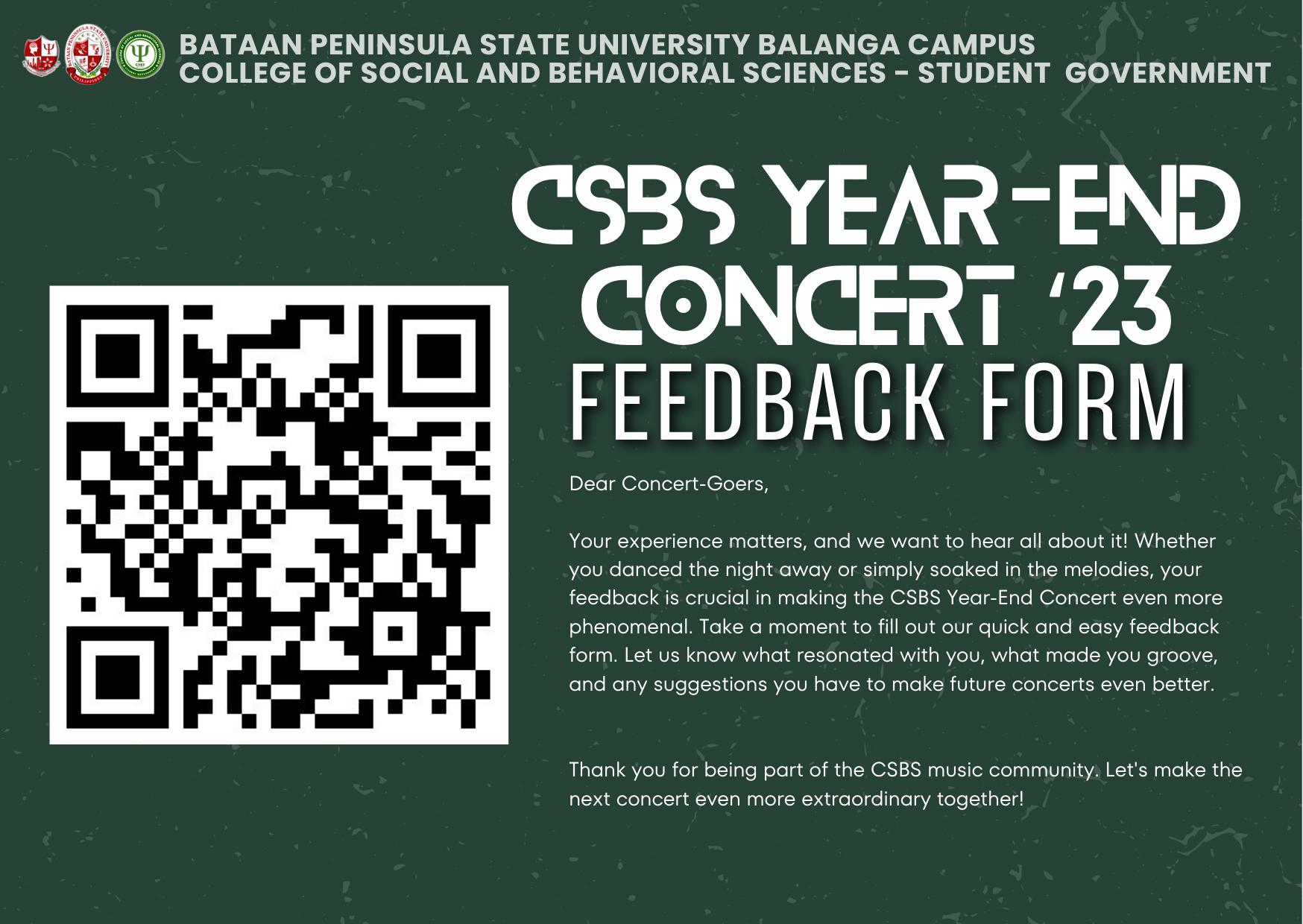 🌟 Your Feedback, Our Fuel! 🚀 Let... - CSBS Student Government