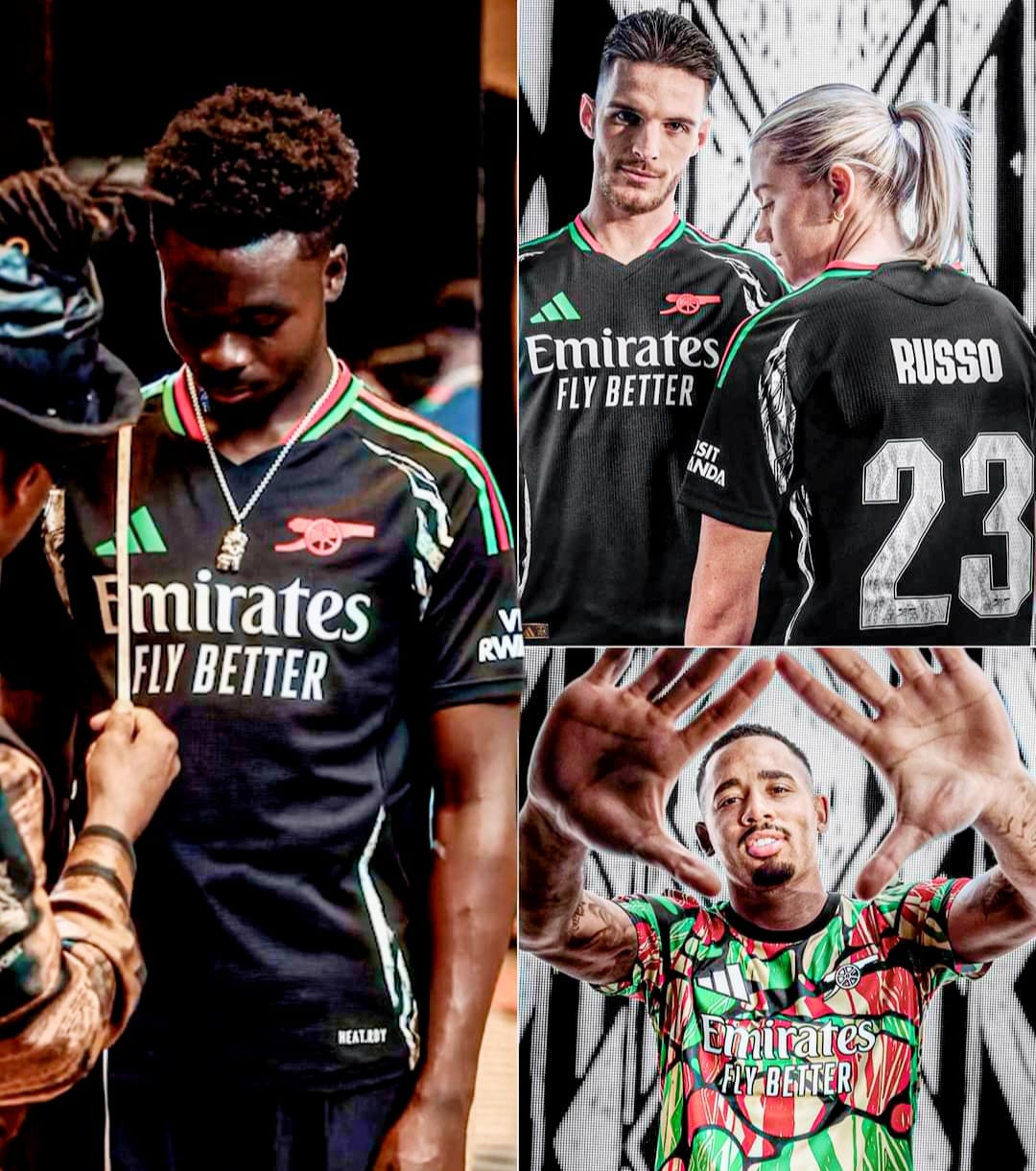 Arsenal away kit in collaboration with Labrum London, celebrates