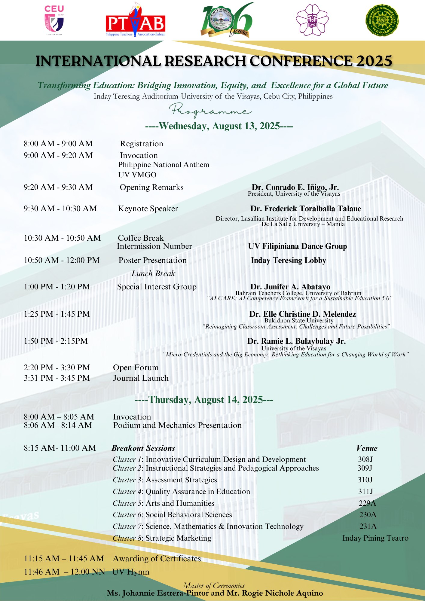 University - LOOK: Here are the clusters for the 2nd day of the UV ...