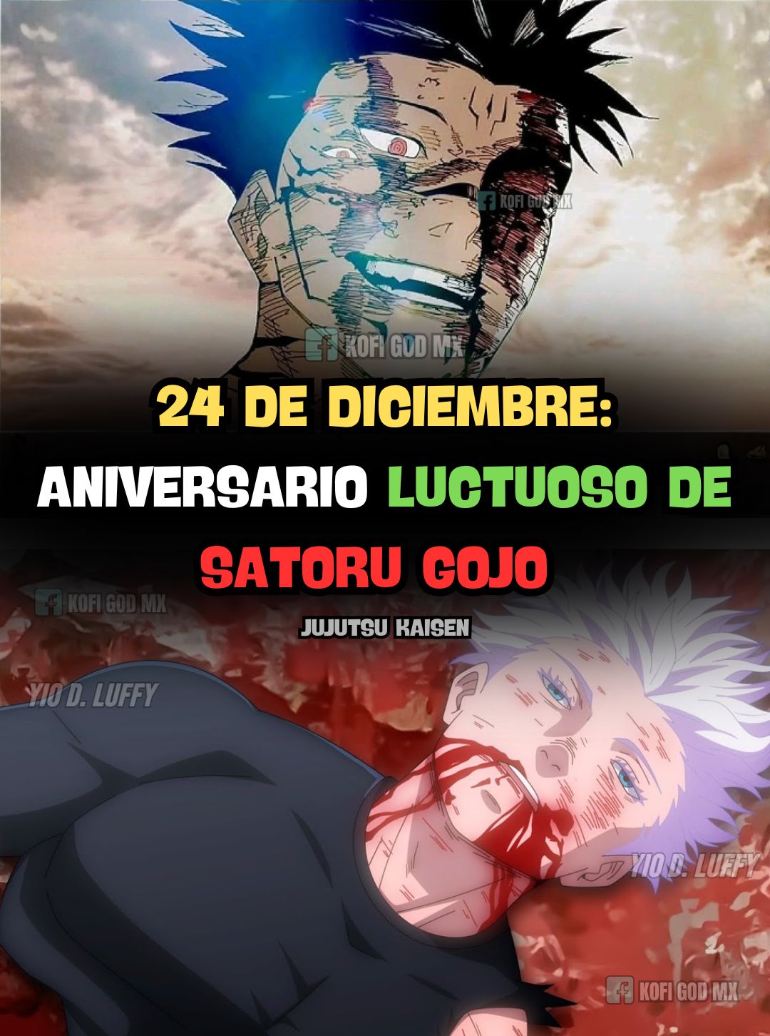 Kofi - Se cumplen 2 años de la muerte de Satoru Gojo 😔🙌🏻 El momento más ...