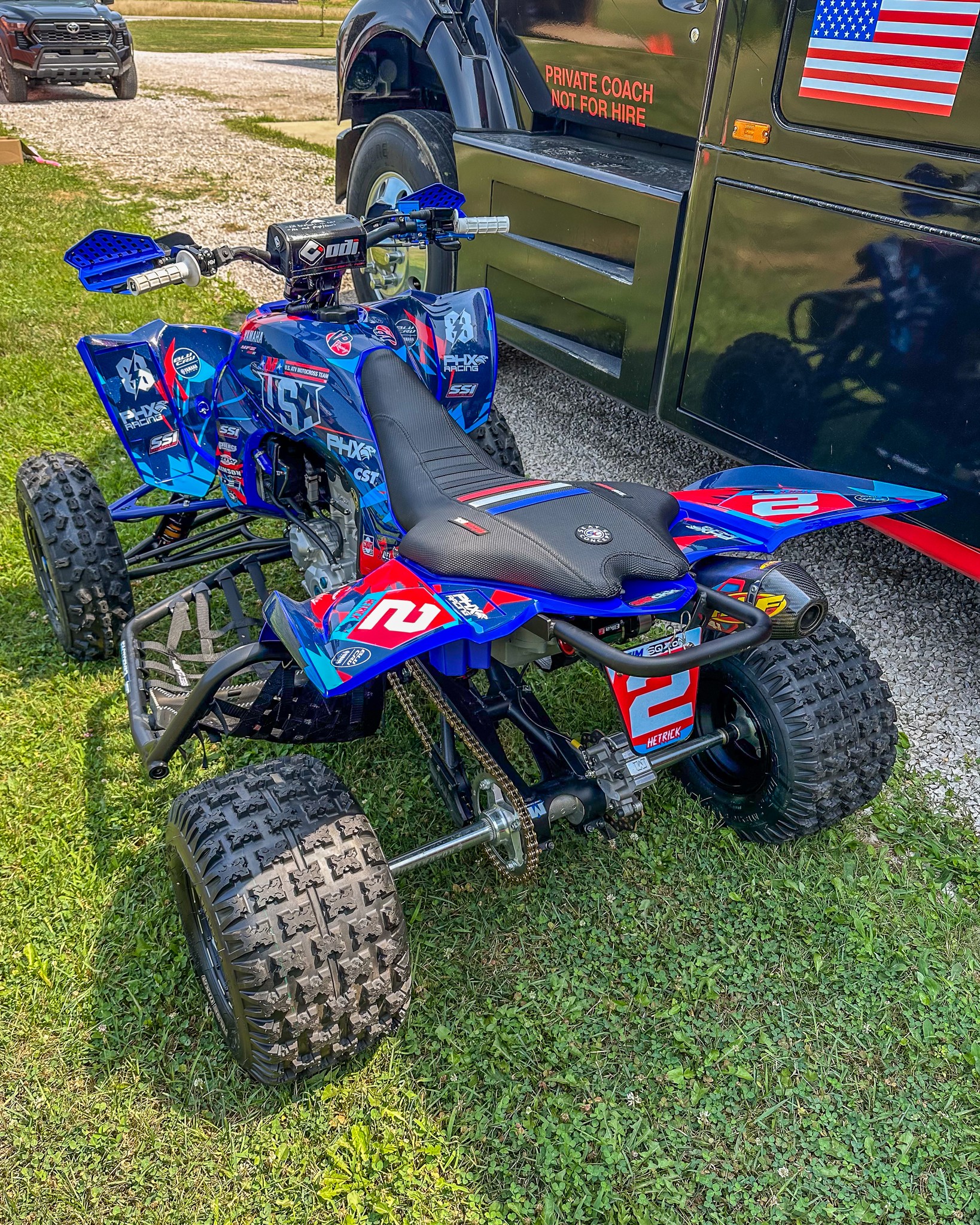 Joel Hetrick #88 QXON Phoenix Racing ATV Team YFZ450R is ready to