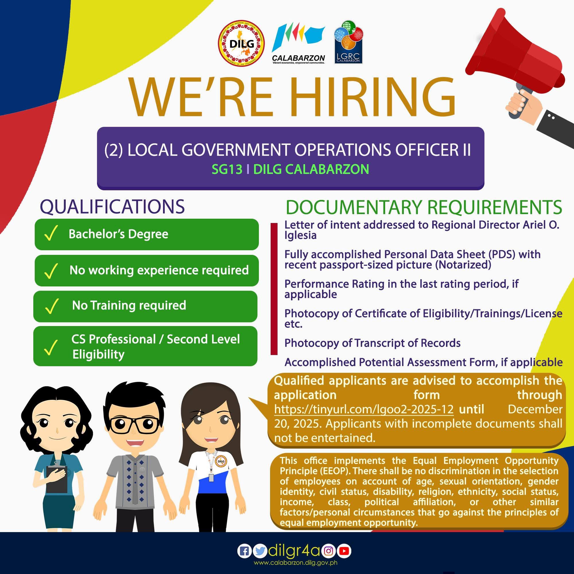 #JobAlert • hiring... - Philippine Government Job Hiring | Facebook