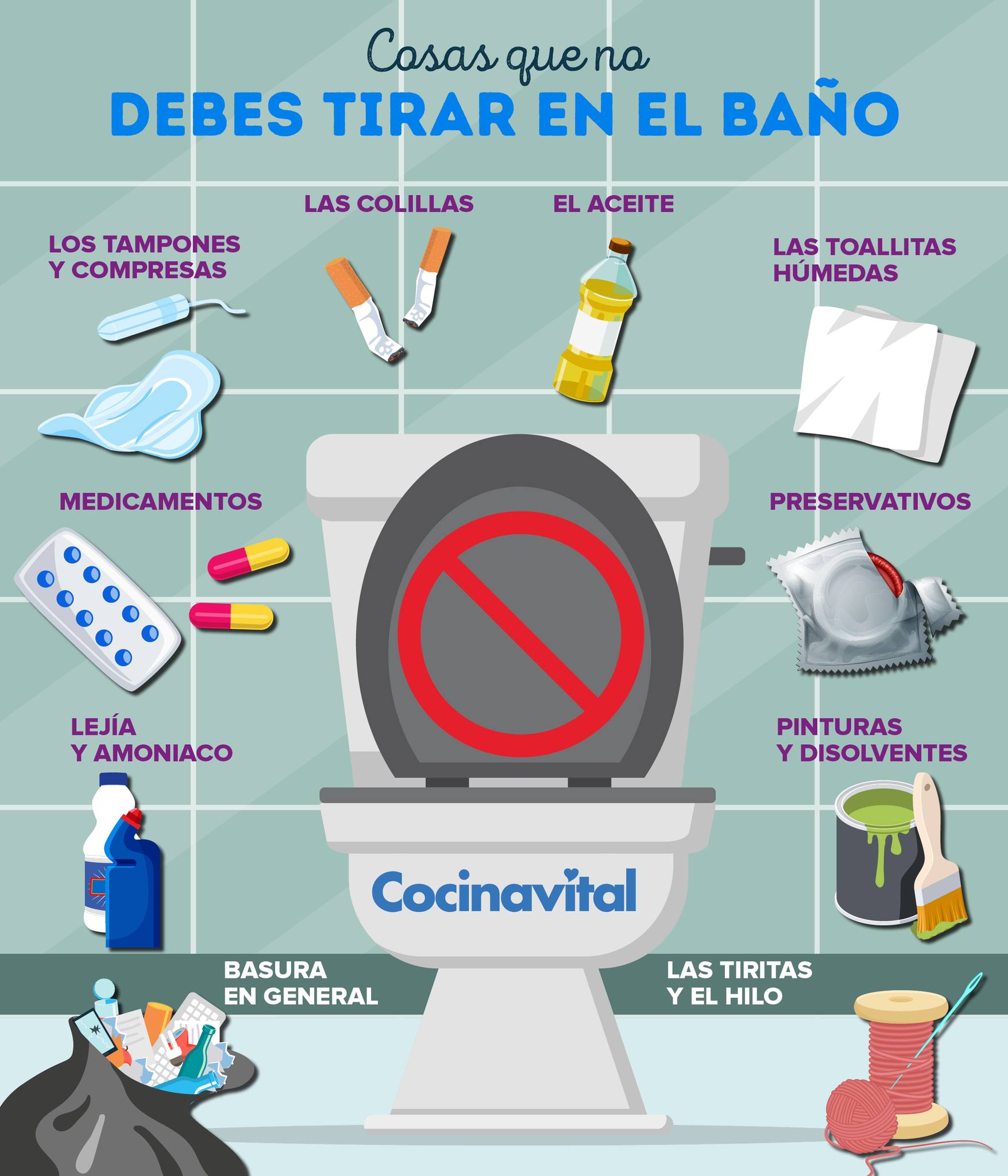 Cocina Vital - Para que tu inodoro NO se tape, evita...