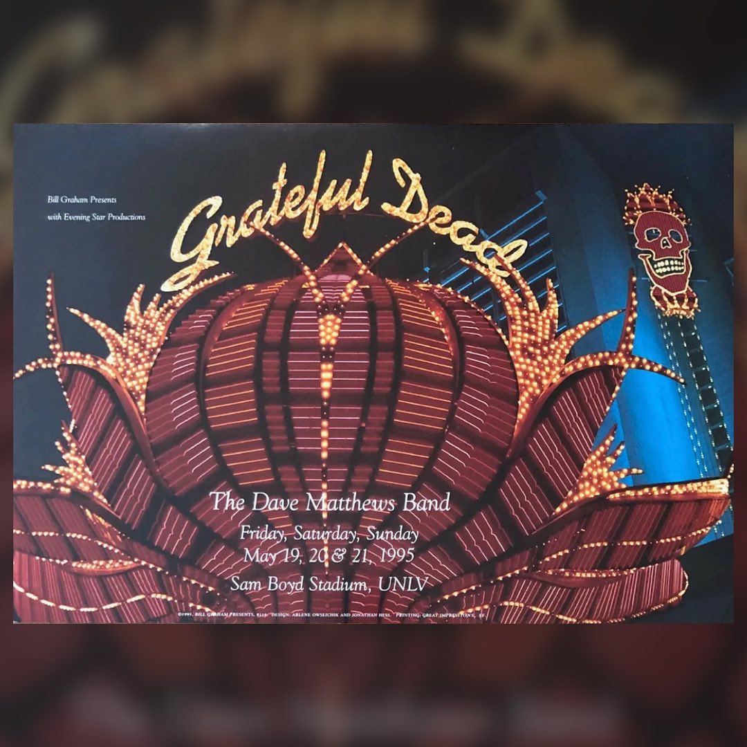 Framed Grateful Dead 1995 Fall Tour Poster