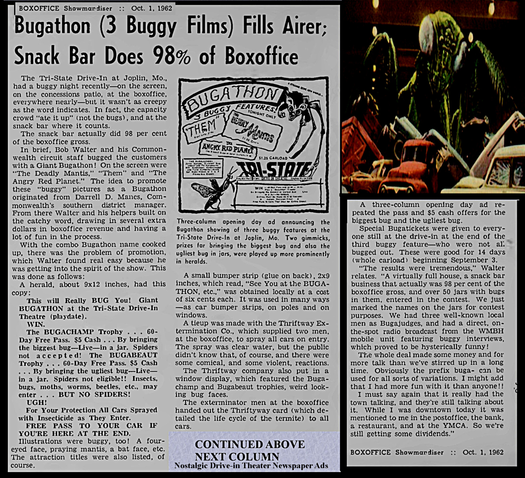 Nostalgic Drive-In Theater Newspaper Ads