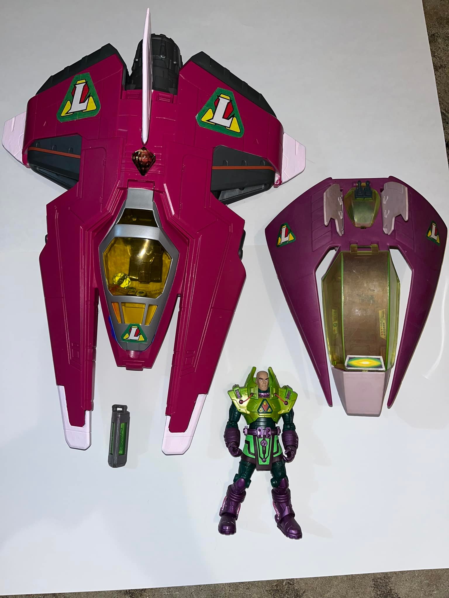 Vintage 1984 Kenner DC Super Powers Lex-Soar 7 ship with figure