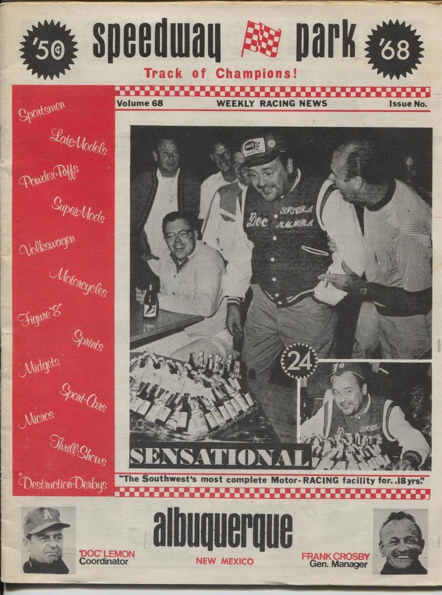 ALBUQUERQUE Memories | The program cover for the Albuquerque Speedway ...