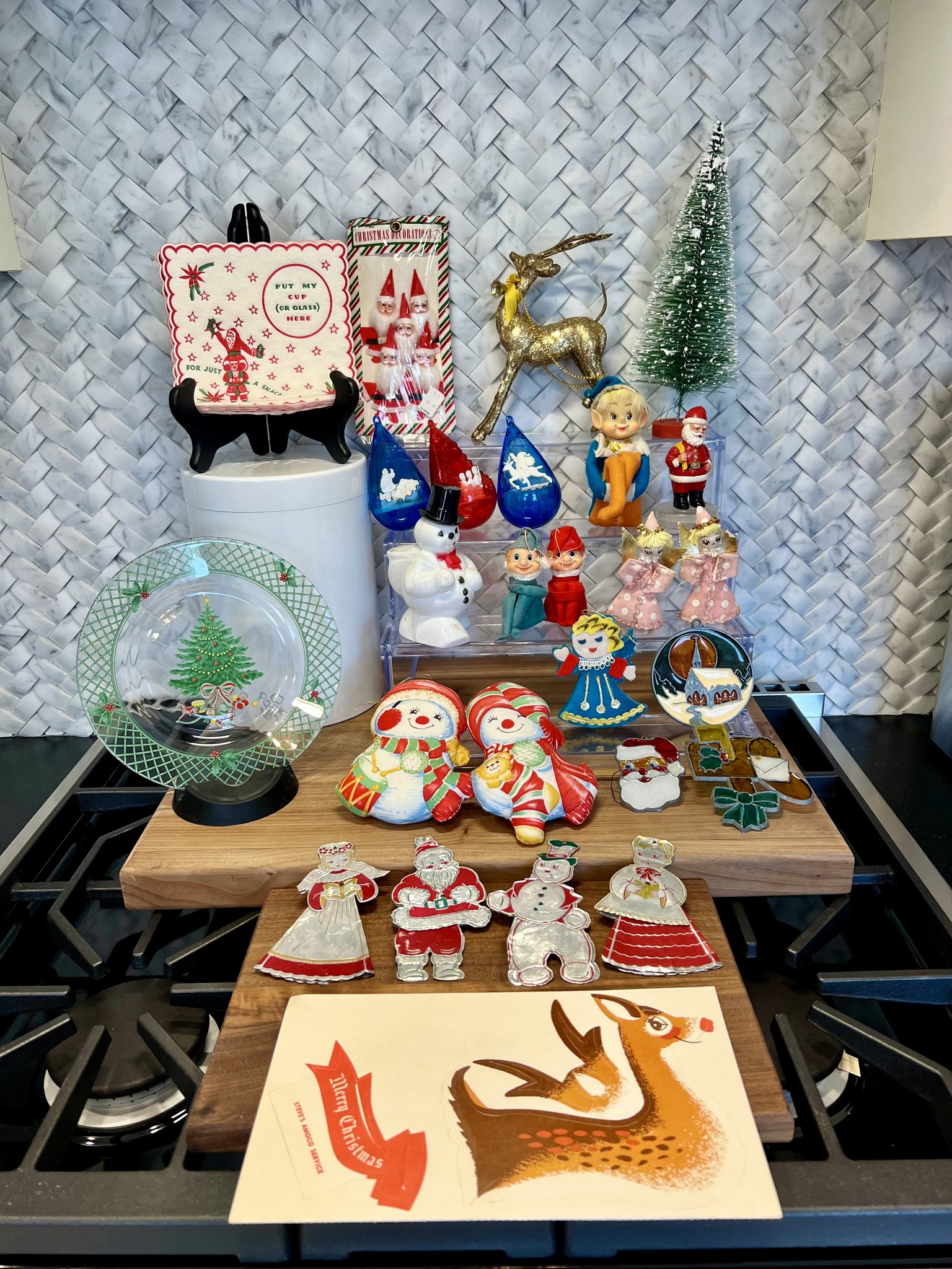 Vintage Japanese Christmas figurines collection