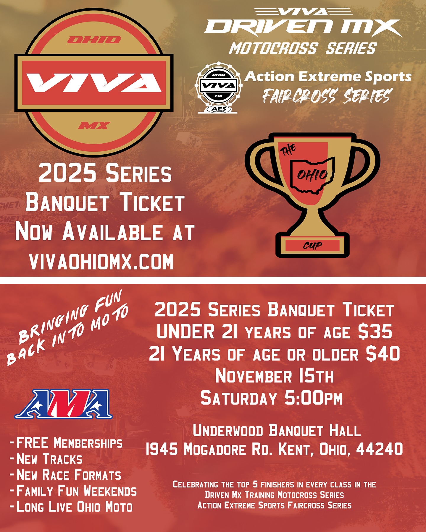 Banquet FC盤　他CD 2025 Driven MX Motocross Series Banquet Tickets Now Available