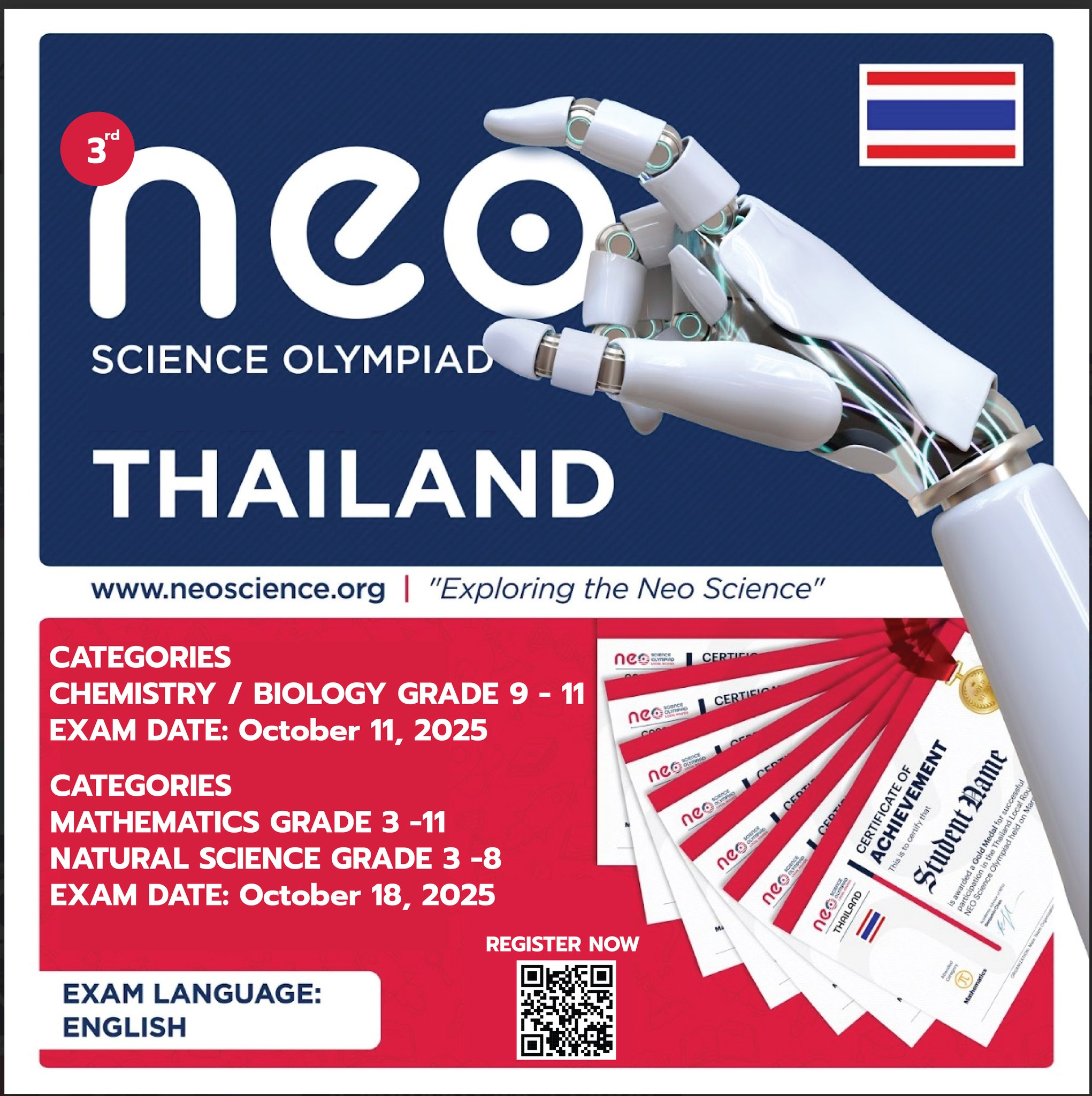 META - 🌟เปิดรับสมัครสอบ NEO Science Olympiad 🚀 เวทีประลองสมองระดับ ...