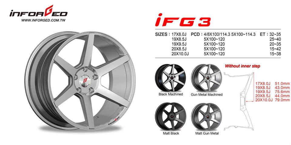 8.5J×19＋32 / 9.5J×19＋40 INFORGED iFG-17（Facebook）