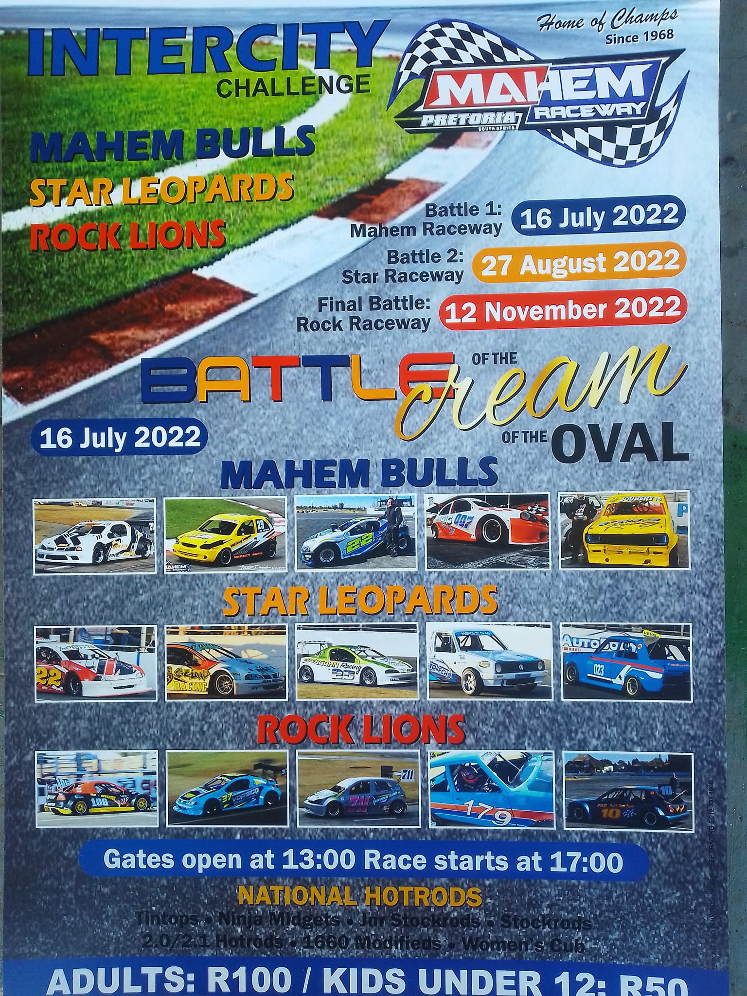 Mahem Raceway - This month the 16th July we invite you our...