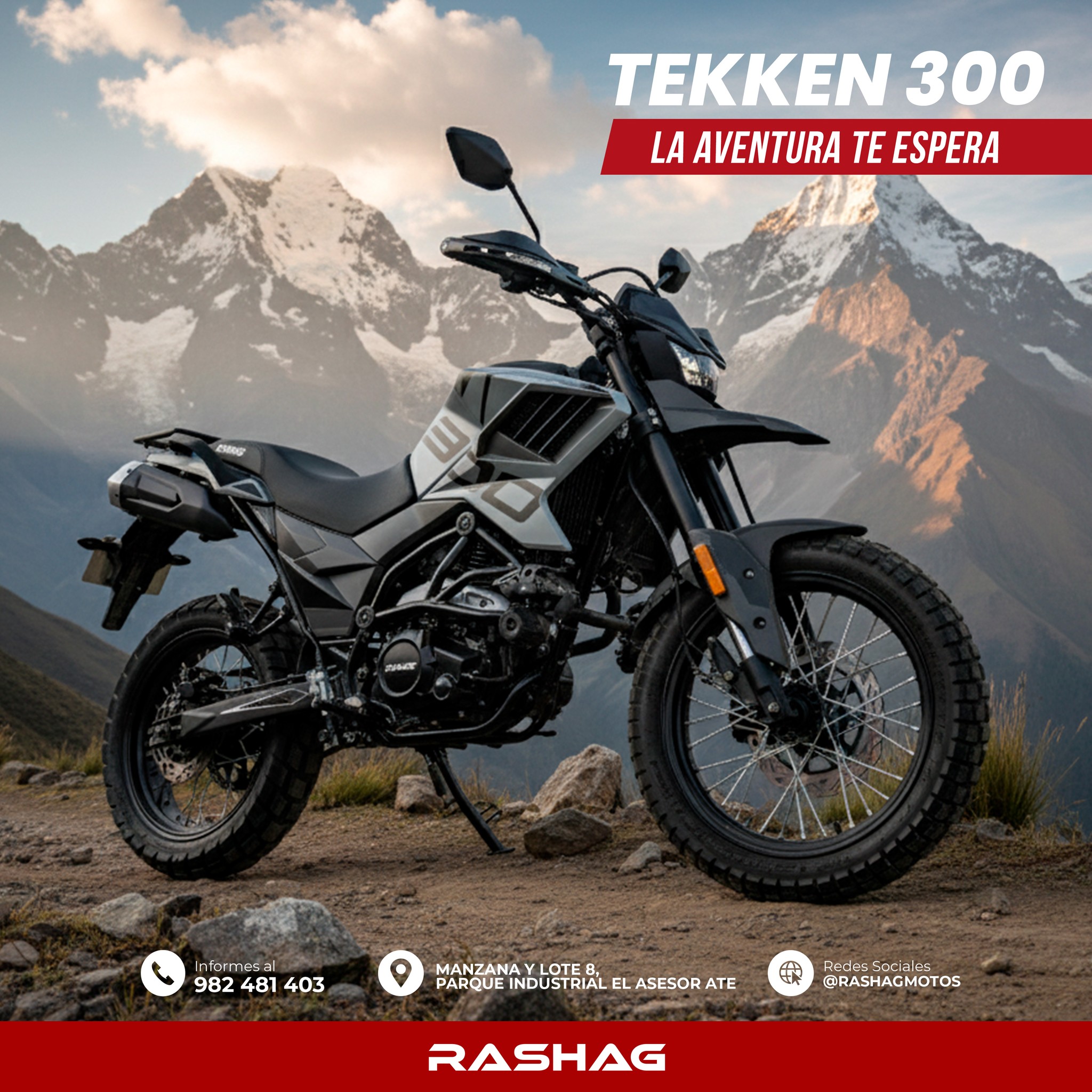 Rashag - 🏍️ TEKKEN 300 — La aventura te espera Imponente, resistente y ...